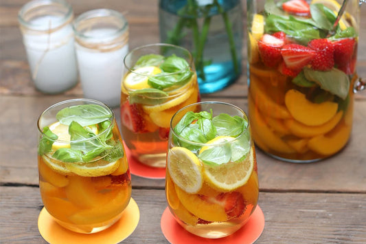 NEW Recipe: Strawberry Peach Basil Spritzer 🍓🍑