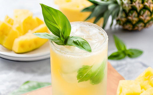 NEW RECIPE INSIDE: Pineapple and Basil Cooler